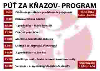 Púť za kňazov 2014 - program