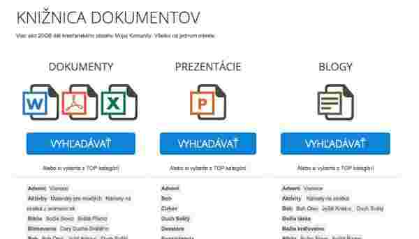 Portál Moja Komunita sprístupnil masívnu Knižnicu dokumentov